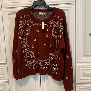 Madewell NWT rust sweater, L